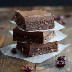 raw iced chocolate cherry brownies Recipe