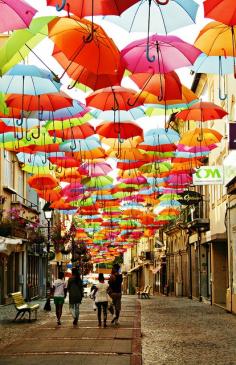 The umbrellas of Agueda,Portugal