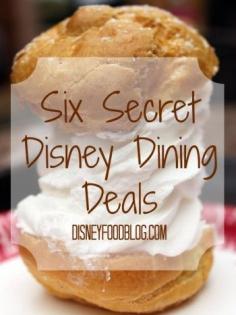 Six Secret Disney Dining Deals!!! Save some money at #Disney! #WDW