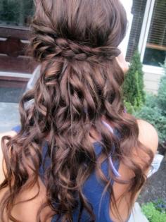 Pretty braid - half up/half down