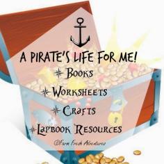 A Collection of Pirate Themed Resources #pbn #pirate #lapbooks