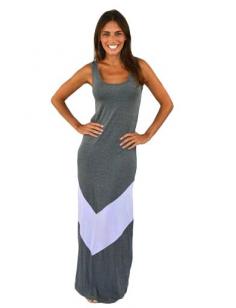 Colorblock-Gray-and-Lavender-Maxi-Dress