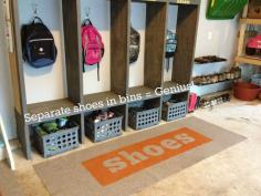 East Coast Creative: Garage Mudroom Makeover {For the REAL Family}