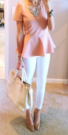 Cuff top and white skinnies with necklace fashion
