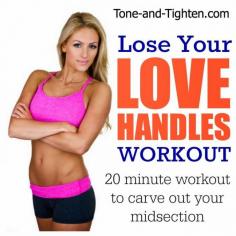 Lose Your Love Handles Workout- a 20 minute at-home workout that will tone your midsection