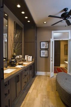 bathroom vanity but with white cabinets and carerra marble counters