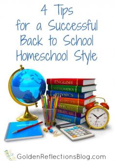 Not sure how to plan your homeschool back to school? Try these 4 tips! | www.GoldenReflect...