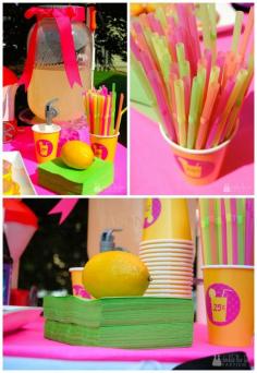 Snow cone stand homemade lemonade by Double the Fun Parties