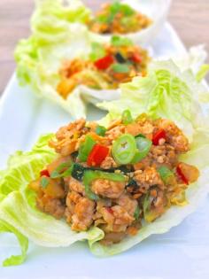 Chinese Chicken Lettuce Cups - The Lemon Bowl #chicken #glutenfree #lettucewraps