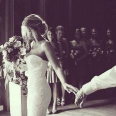 Father letting go of the bride's hand.  Love this shot.