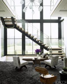 Make an Entrance. Staircase in Southampton Beach House. Interior Design: Haynes Roberts.