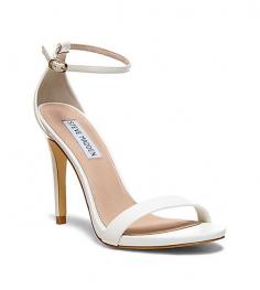 A strong contender for shoe of the moment is the ankle strap sandal.