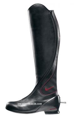 Nike equestrian boots...complete with the interchangeable spur.