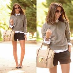 A Bicyclette Sweater, Su Shi Bag, Pretty Ballerinas Flats, Pull & Bear Shorts, Marc By Marc Jacobs Sunglasses //“A new boy in my school” by Alexandra Per // LOOKBOOK.nu