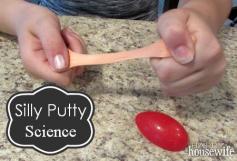 Easy directions to make your own silly putty plus lessons & experiments for some fun science! | The Happy Housewife