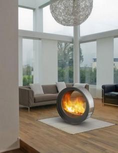 modern architecture - fireplace