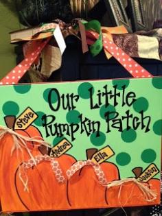 Our Little Pumpkin Patch canvas painting ... So cute for this fall!!