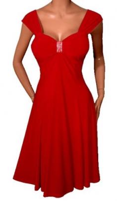 FUNFASH RED SLIMMING EMPIRE WAIST COCKTAIL CRUISE DRESS NEW Plus Size Made in USA - FUNFASH RED SLIMMING EMPIRE WAIST COCKTAIL CRUISE DRESS NEW Plus Size Made in USA    This slinky dress feels smooth and cool on your skin.The fabric is wrinkle free,