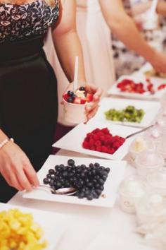 Yogurt Bar. Cute idea for bridal shower