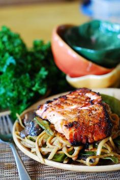 Asian salmon and noodles by JuliasAlbum.com, via Flickr