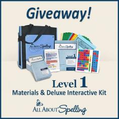 GIVEAWAY: All About Spelling - Level 1  Materials and Interactive Kit - enter to win this award winning program (if you already own it, an alternate prize of equal value will be substituted). Open until 12am, August 5, 2014.