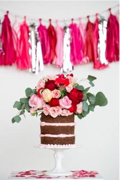 DIY Cake Toppers: love the "mr and mrs" bunting and the bent wire "love" topper ideas!