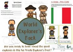 World Explorer’s Pack - Enchanted Homeschooling Mom #printable #homeschool #worldexplorerlesson #columbus #magellan #coronado #pizarro #hudson #cortes #cartier #cabot #poncedeleaon #lewisandclark