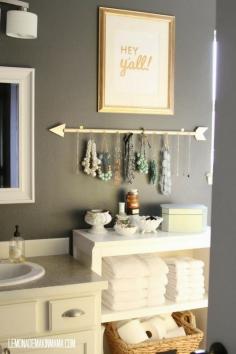 Use command hooks and rods to hang anything from jewelry to baskets for wall storage