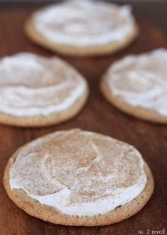 Pumpkin Spice Sugar Cookies with Pumpkin Spice Cream Cheese Frosting