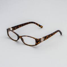 The pleasing oval shape of these frames will flatter your facial features and brighten your style. Gold, cutout mounts with rhinestone detailing add just the right amount of character. You ll love the way you look and the compliments you receive.