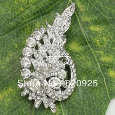 Cheap wedding brooches pins, Buy Quality brooch pin directly from China pin brooch Suppliers: Material: clear glass rhinestone, silver plated Size: about 7.2cm X 3.2cm (2.8" X 1.26") Quantity: 1 pc