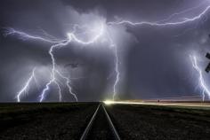 8-25-2014 Claude TX. A group of thunder storms passed through and put on a great show. Credit: Frank Blanscet