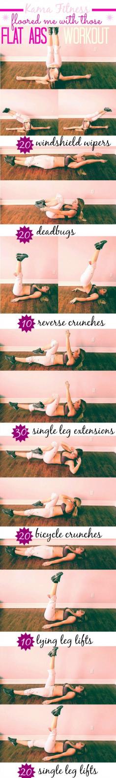 Floored me with those Flat Abs {workout} - KAMA FITNESS