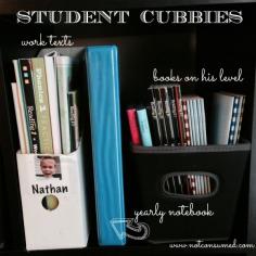 I've been using student cubbies in my homeschool for years. It's a great way to organize all of your school needs. Come share your tips with us!