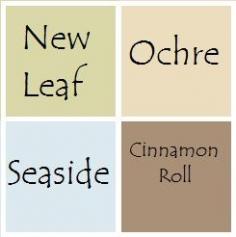 Paint scheme for the house.  All are Valspar Signature colors from Lowes.