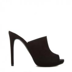 Peep-toe mule