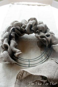 The Easiest Burlap Wreath You will ever make!