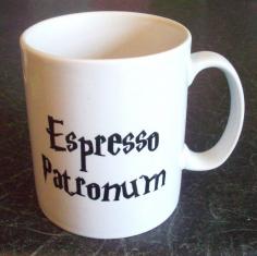 I just love coffee mugs especially when they have clever and nerdy things on them! HP Espresso Patronum