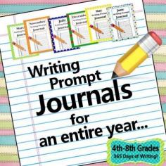 Save 50% on an entire year's worth of writing prompt journals! 365 writing prompts (by month and day) designed to promote 4 types of writing...