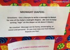 Midnight Diapers baby shower idea Surviving Midnight Diapers (Baby Shower Idea)