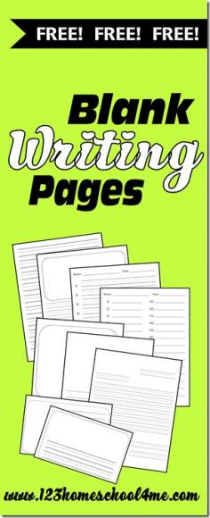 FREE! Printable Handwriting Paper #homeschool #education #writing