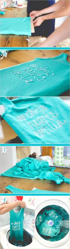 DIY Bleach Pen for Tees Tanks // terrific for family vacation shirts, team shirts, etc.