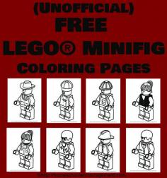 8 Free #LEGO Minifig Coloring Pages from #Homeschool Encouragement - Free Download Printables.