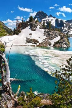 Icy waters at Sawtooth Lake, Idaho