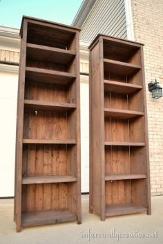 DIY Bookshelves, with instructions.