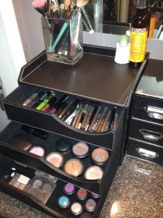 Use an Office Organizer To Store Your Makeup in the Bathroom