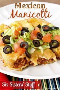 Six Sisters Mexican Manicotti is a healthier dinner option that we love!