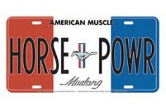 Horse Power Mustang- 6x12 Embossed License Plate