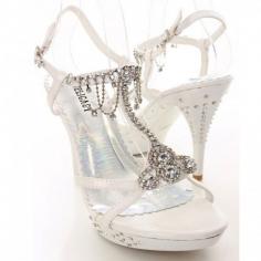 Women's #Fashion #Shoes: White Rhinestone Evening Bridal #Wedding High Heel Sandal Womens Shoes: #Heels