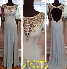 2014 New Elegant Custom Sexy Backless Prom Dresses, Crystal Bead Evening,Prom Cocktail Homecoming Party Dresses Evening Gowns